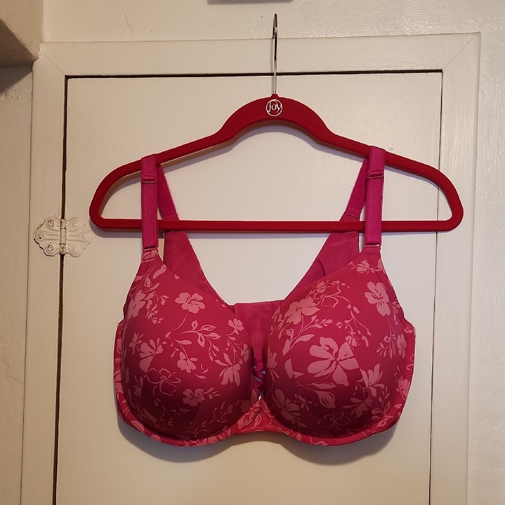 🔥Torrid XO PUSH UP PLUNGE 360° BACK SMOOTHING TECHNOLOGY Kaina Pink Floral Bra